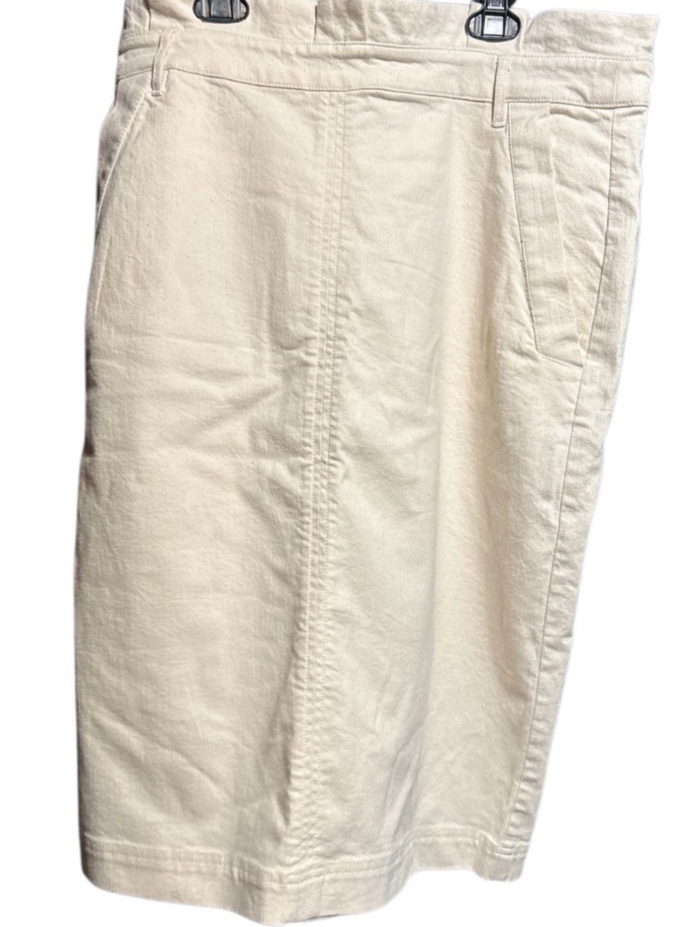 Banana Republic Cream Straight Knee-Length Skirt
